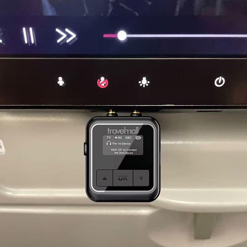2-in-1 Premium Pro In-Flight Bluetooth Audio Adaptor Receiver & Transmitter