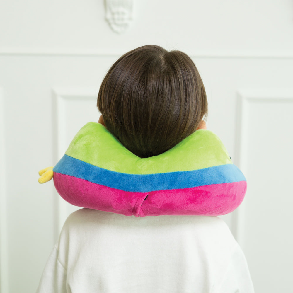 3D Inflatable Neck Pillow with Patented Pump - Dinosaur