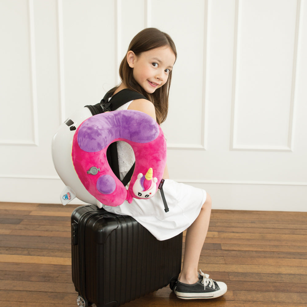 3D Inflatable Neck Pillow with Patented Pump - Unicorn