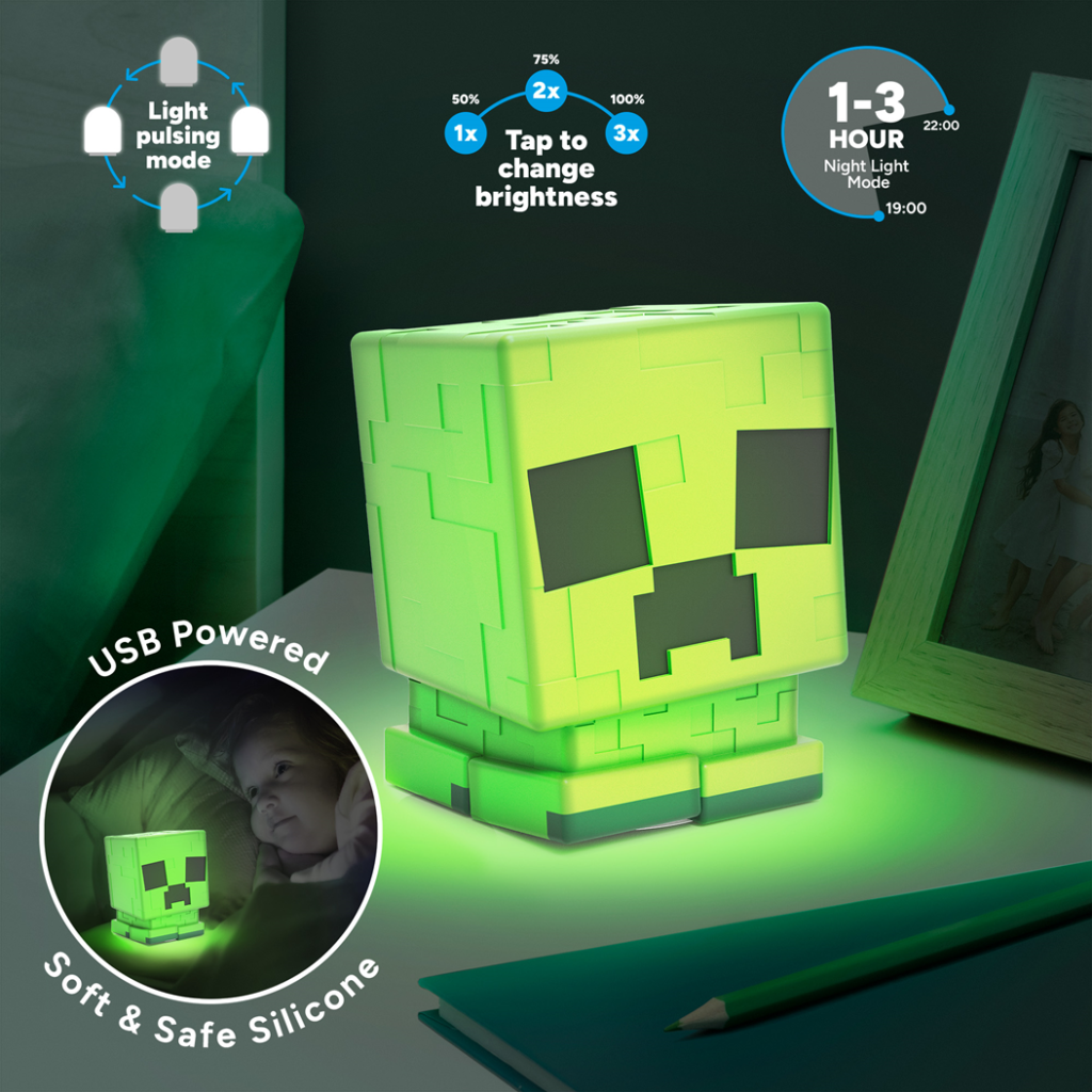 Minecraft Creeper SquishyGlo Silicone Light Rechargeable