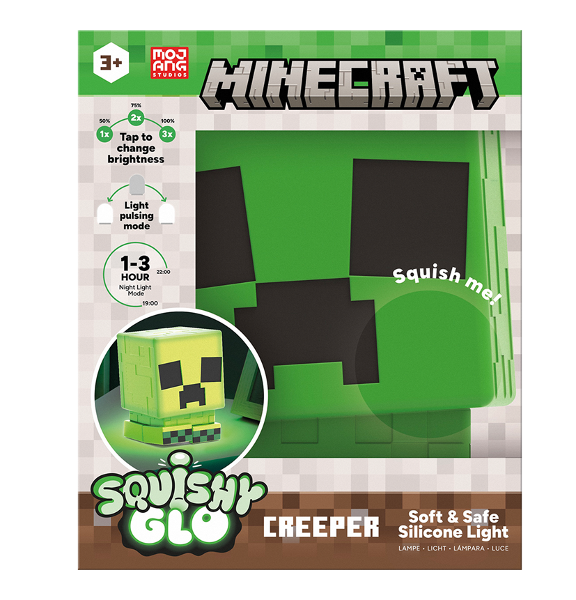 Minecraft Creeper SquishyGlo Silicone Light Rechargeable