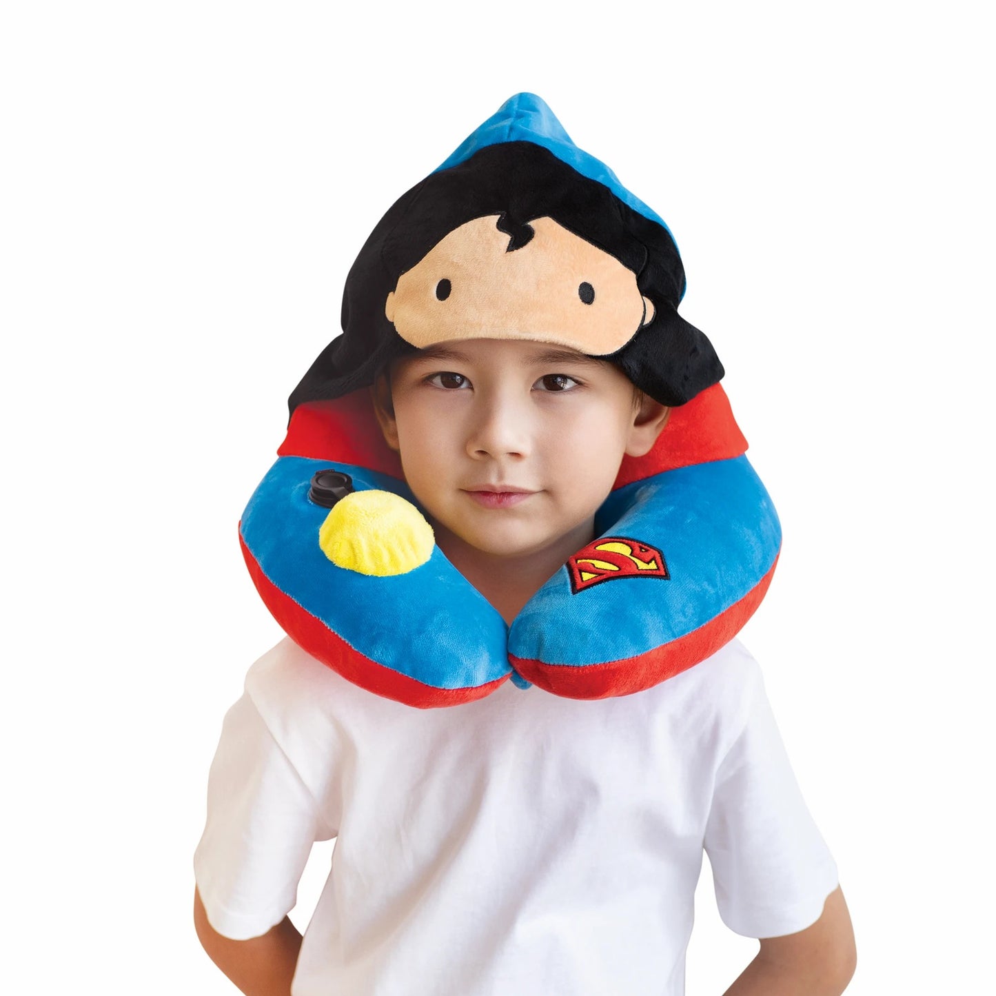 Justice League 3D Pump Neck Pillow with Hood - Superman