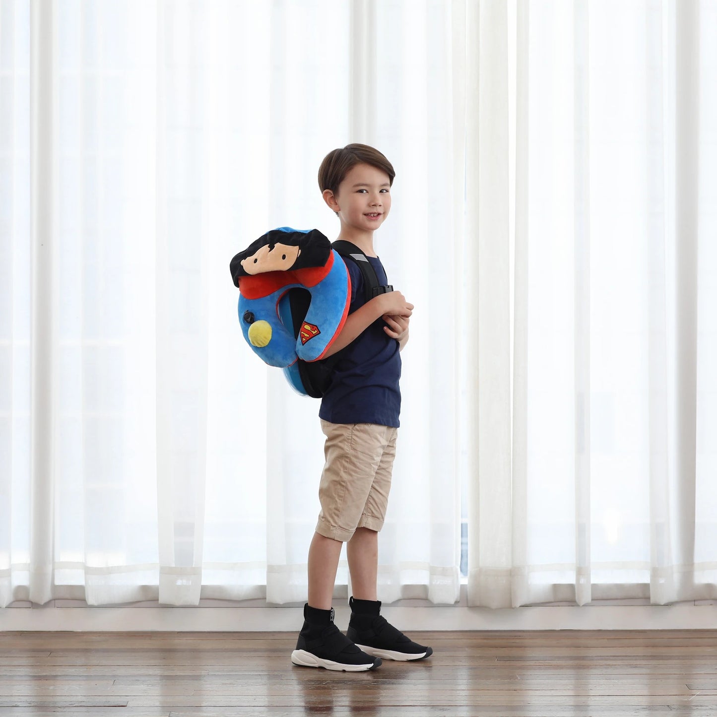 Justice League 3D Pump Neck Pillow with Hood - Superman