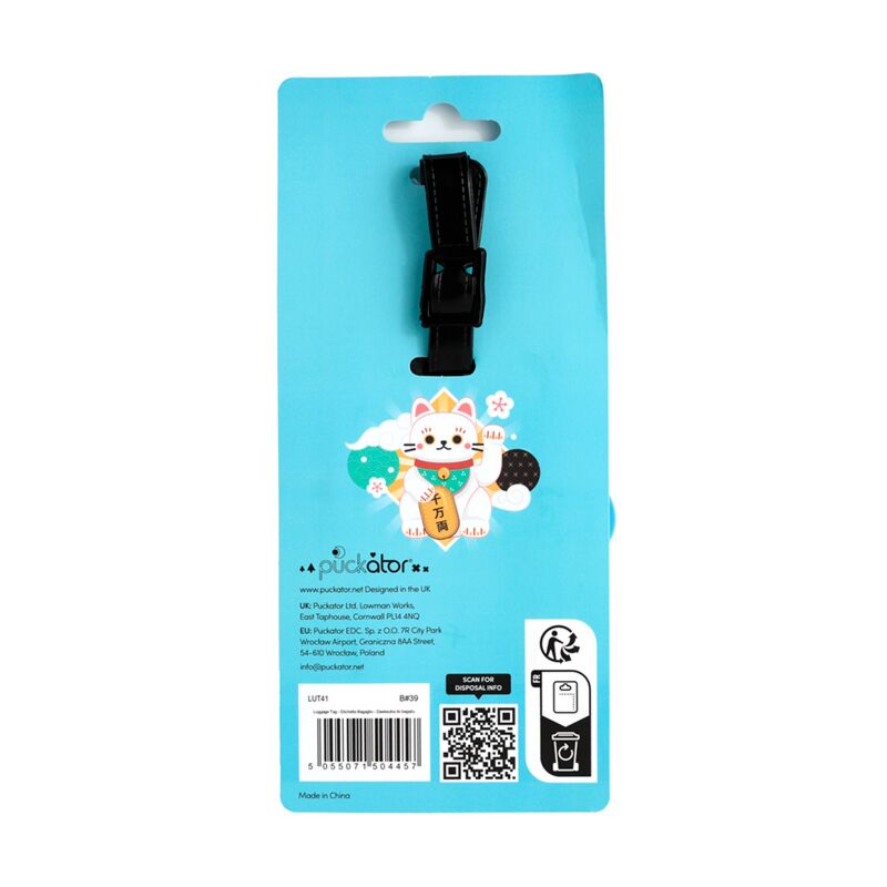 Maneki Neko Lucky Cat Luggage Tag (Officially Licensed)