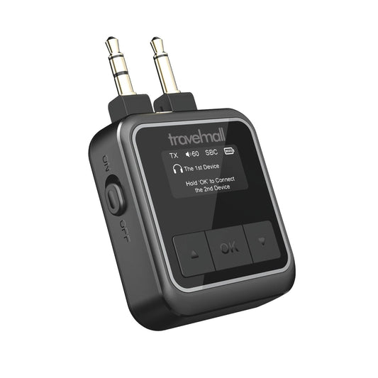 2-in-1 Premium Pro In-Flight Bluetooth Audio Adaptor Receiver & Transmitter
