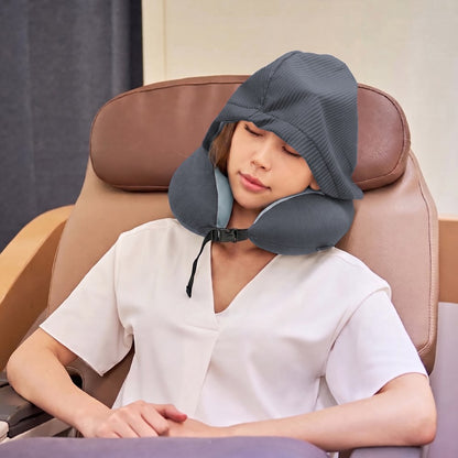 Premium Foldable Memory Foam Pillow with Hood - Cool