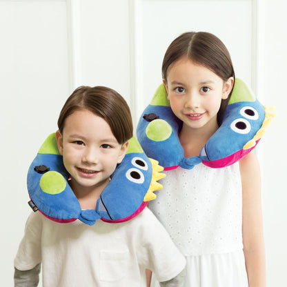 3D Inflatable Neck Pillow with Patented Pump - Dinosaur