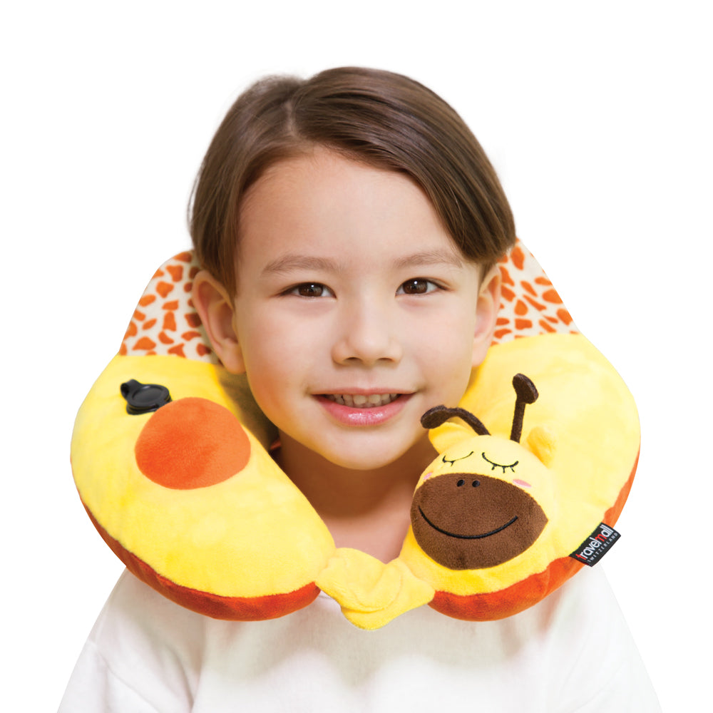 3D Inflatable Neck Pillow with Patented Pump - Giraffe