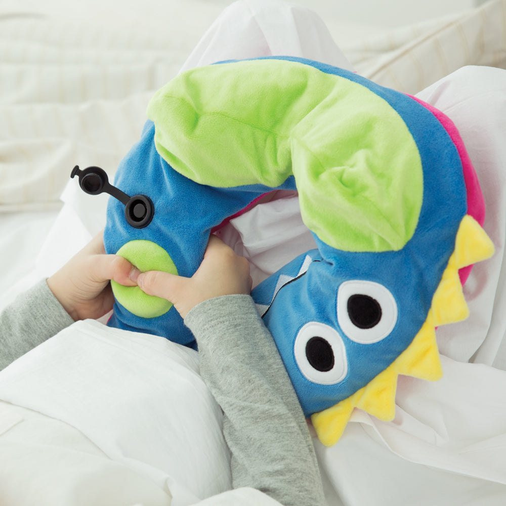3D Inflatable Neck Pillow with Patented Pump - Dinosaur