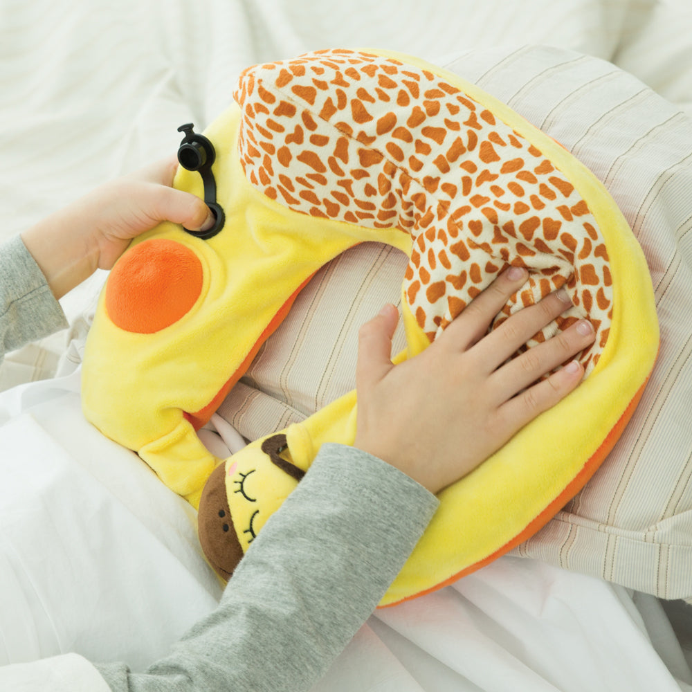 3D Inflatable Neck Pillow with Patented Pump - Giraffe