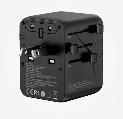 GaN 45W PD High Performance 5 USB World Travel Adaptor