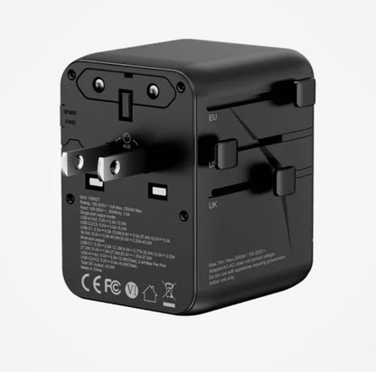GaN 45W PD High Performance 5 USB World Travel Adaptor