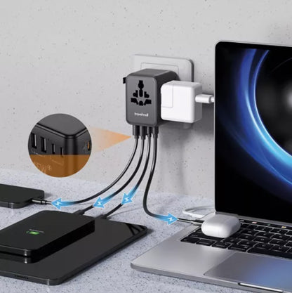 GaN 45W PD High Performance 5 USB World Travel Adaptor