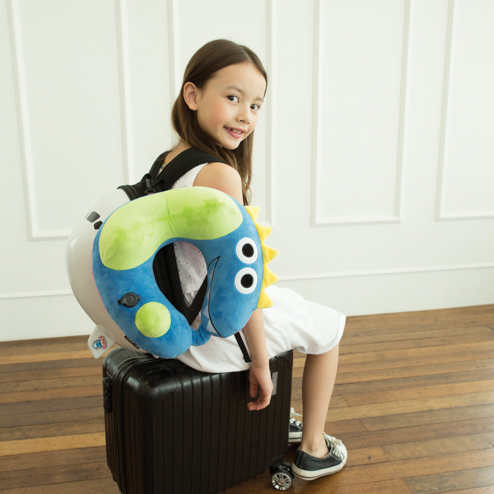 3D Inflatable Neck Pillow with Patented Pump - Dinosaur