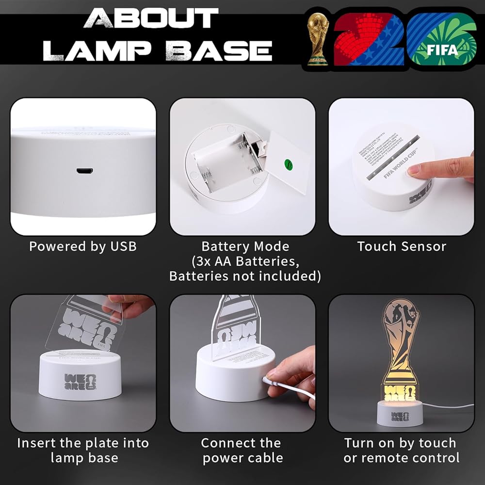 FIFA World Cup 2026 Acrylic Lamp with Changing Light (Officially Licensed)