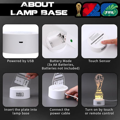 FIFA World Cup 2026 Acrylic Lamp with Changing Light (Officially Licensed)