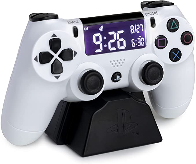 Playstation Controller Alarm Clock - White