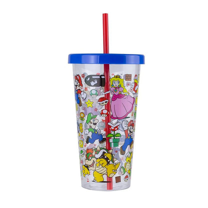 Super Mario Plastic Cup and Straw