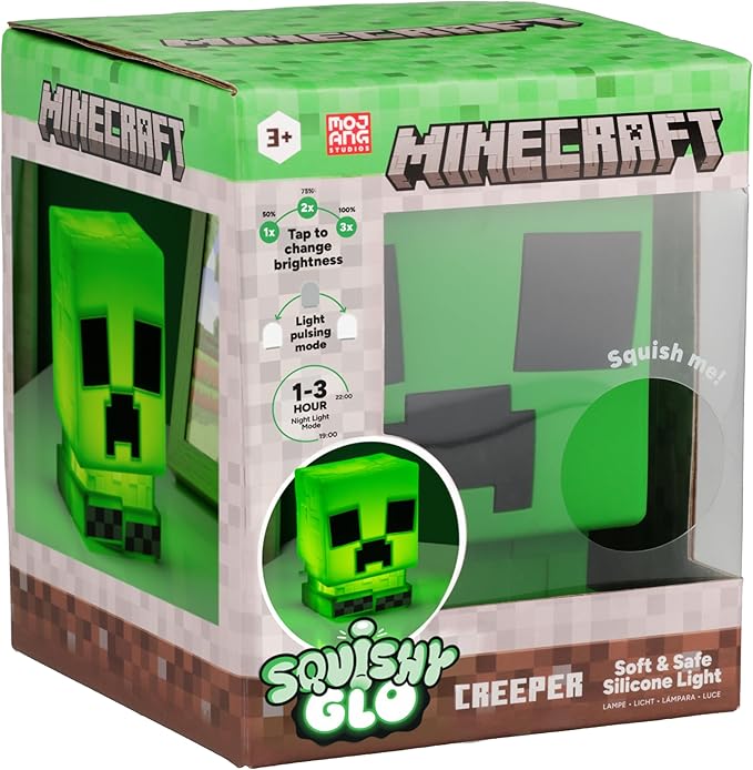 Minecraft Creeper SquishyGlo Silicone Light Rechargeable