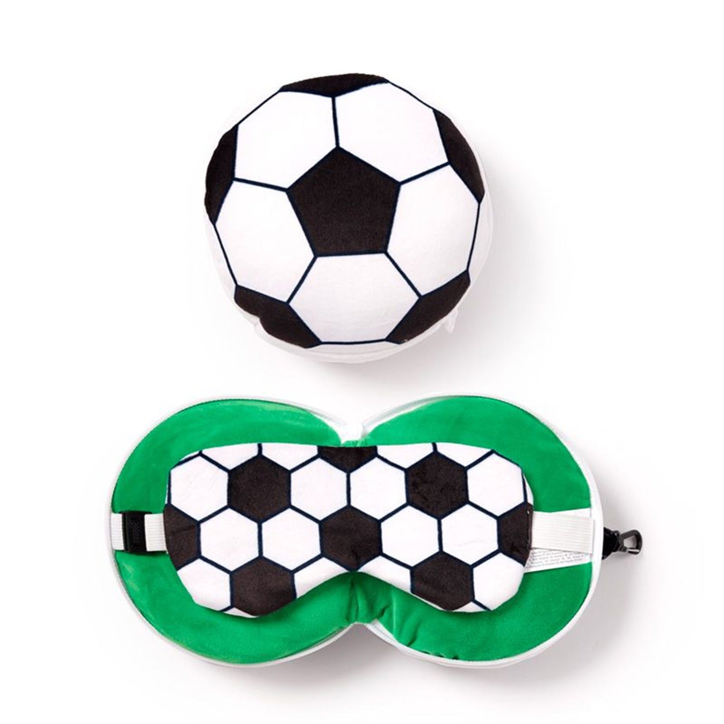3D Football Plush Travel Pillow & Eye Mask Set (Officially Licensed)