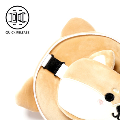 3D Shiba Inu Plush Travel Pillow & Eye Mask Set