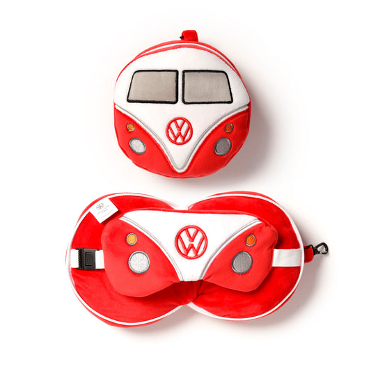 3D Volkswagen VW T1 Plush Travel Pillow & Eye Mask Set (Officially Licensed)