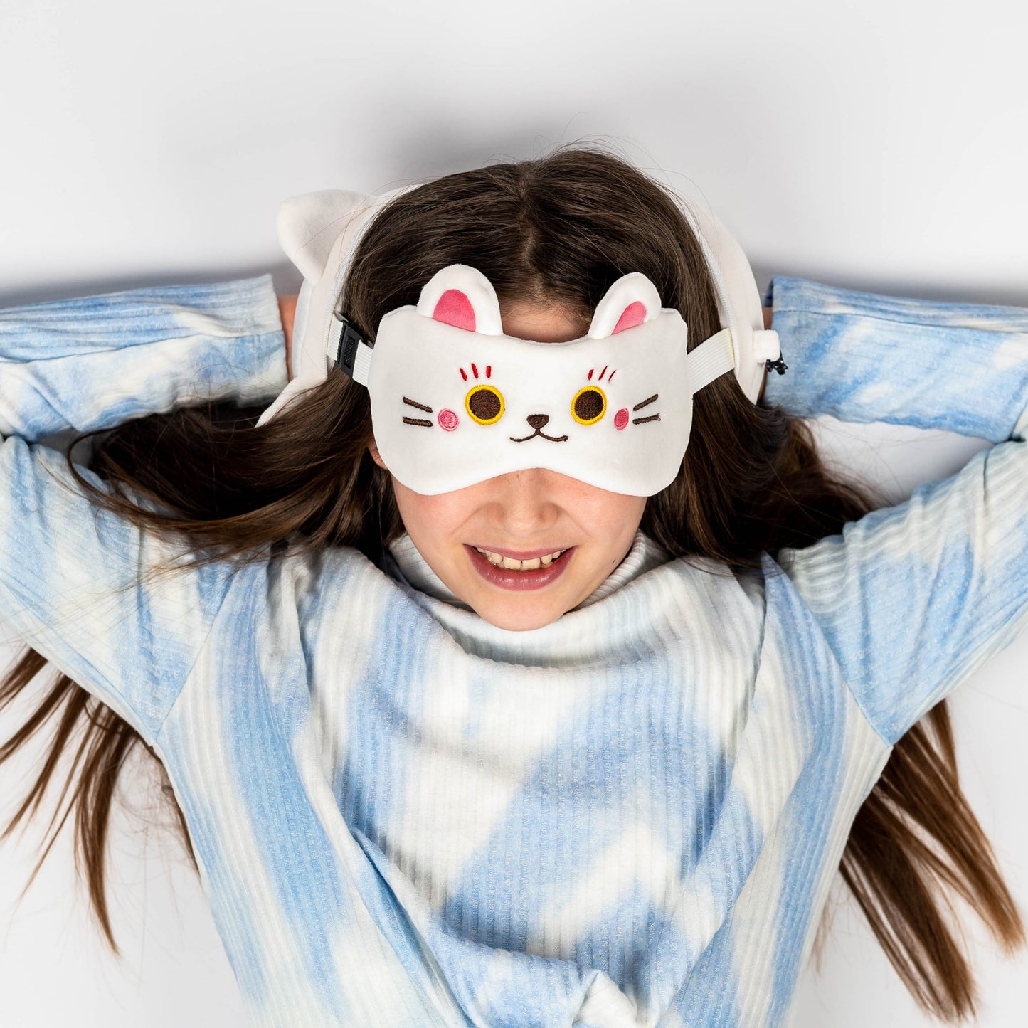 3D Maneki Neko Plush Travel Pillow & Eye Mask Set (Officially Licensed)