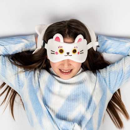 3D Maneki Neko Plush Travel Pillow & Eye Mask Set (Officially Licensed)