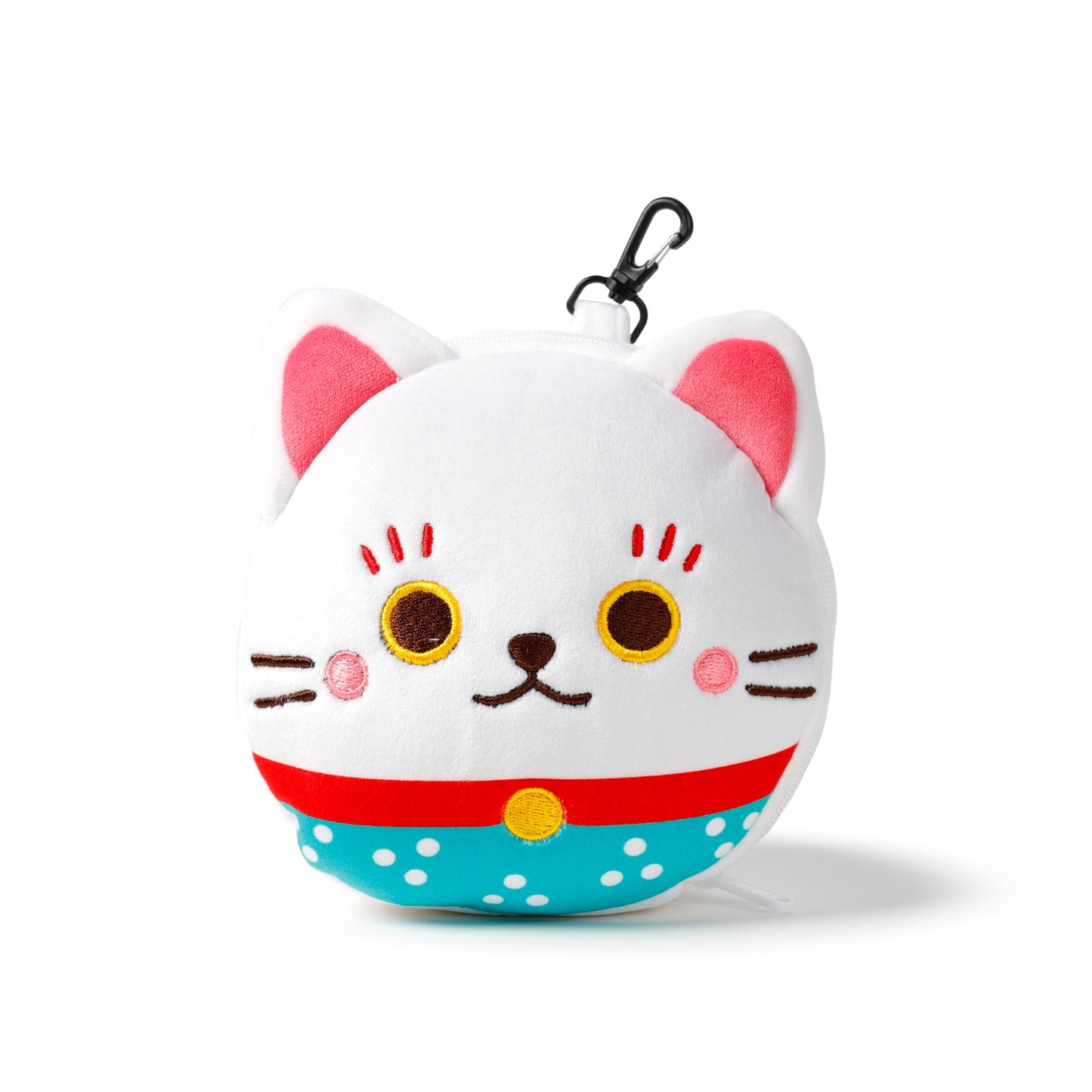 3D Maneki Neko Plush Travel Pillow & Eye Mask Set (Officially Licensed)