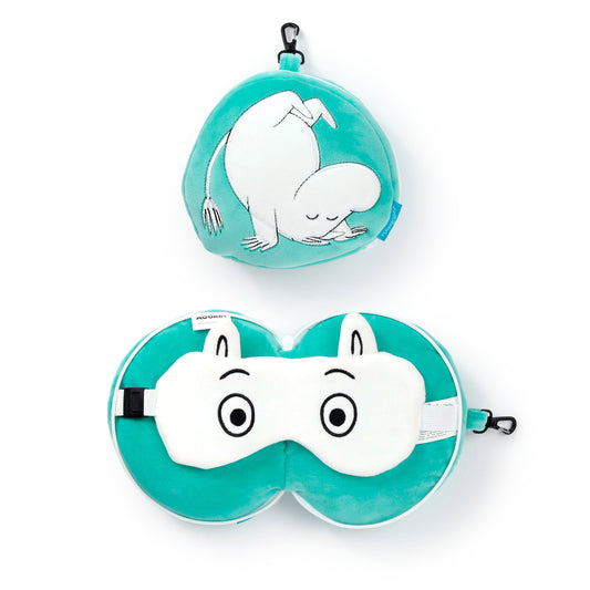 3D Moomin Plush Travel Pillow & Eye Mask Set (Officially Licensed)