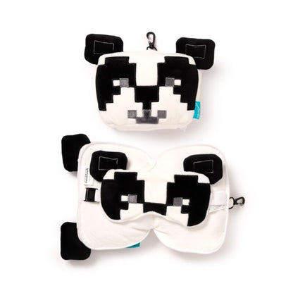 3D Minecraft Panda Plush Travel Pillow & Eye Mask Set (Officially Licensed)