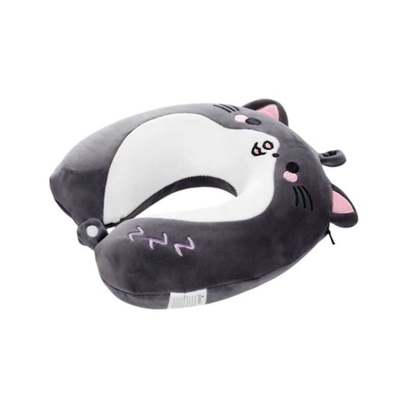 Memory Foam Small Neck Pillow - Smudge the Cat