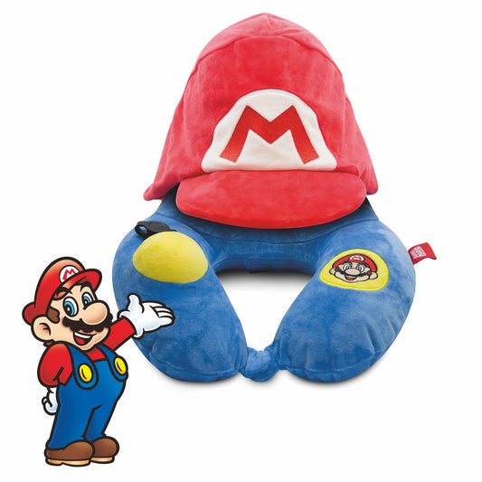 Nintendo Super Mario 3D Pump Neck Pillow with Hood - Mario
