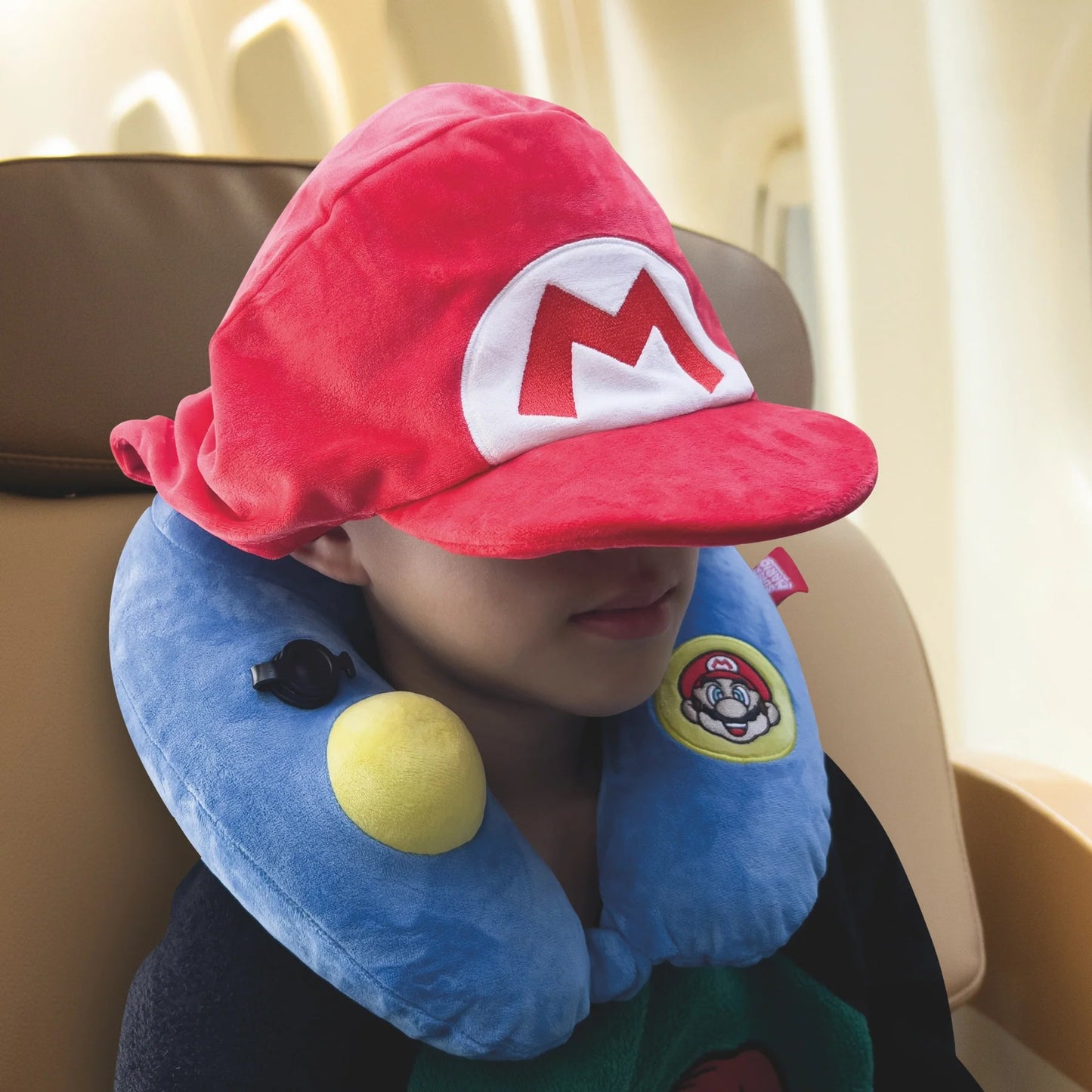 Nintendo Super Mario 3D Pump Neck Pillow with Hood - Mario