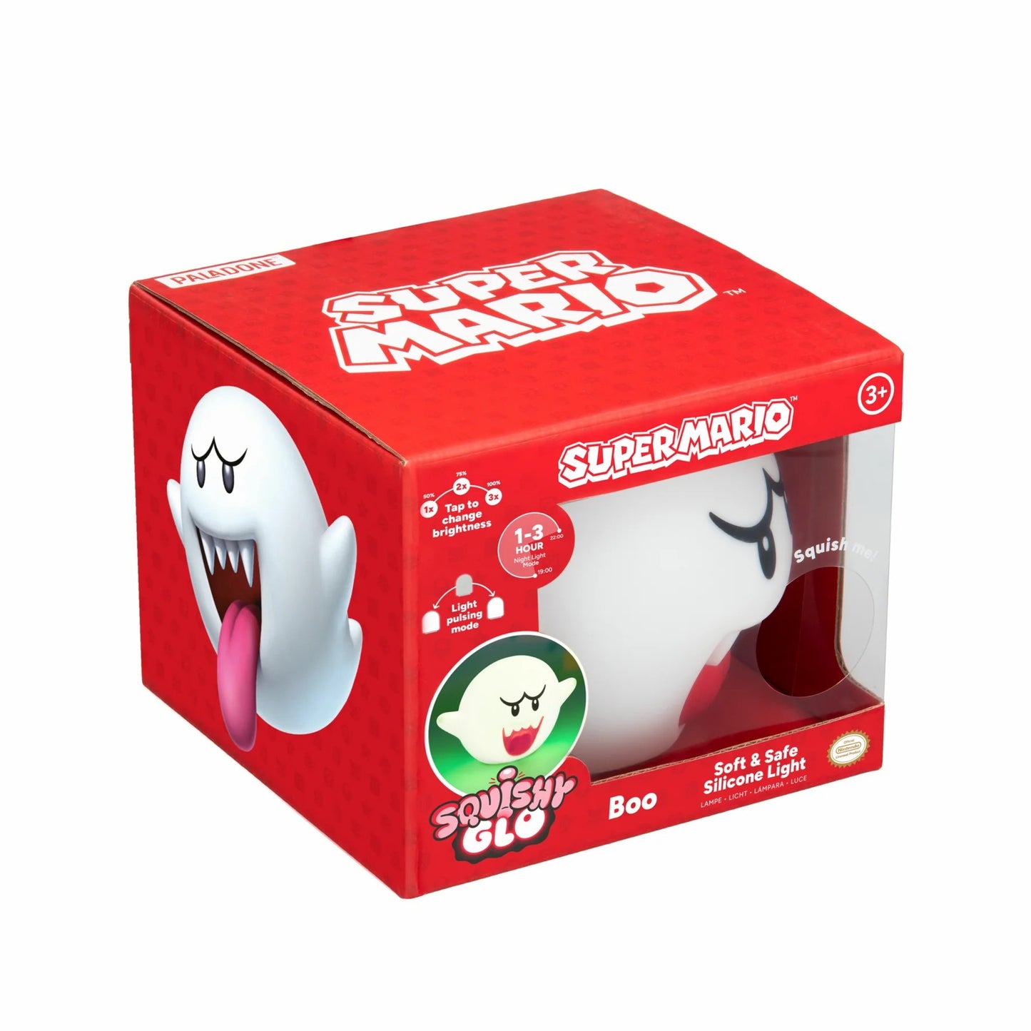 Super Mario Boo SquishyGlo Silicone Light Rechargeable