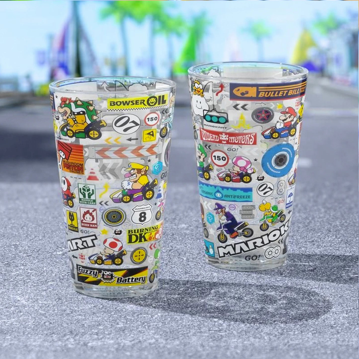 Mario Kart Glass