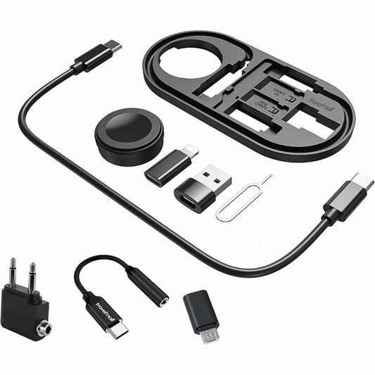 10-in-1 Multi-Tool Charging & Audio Travel Essentials Kit
