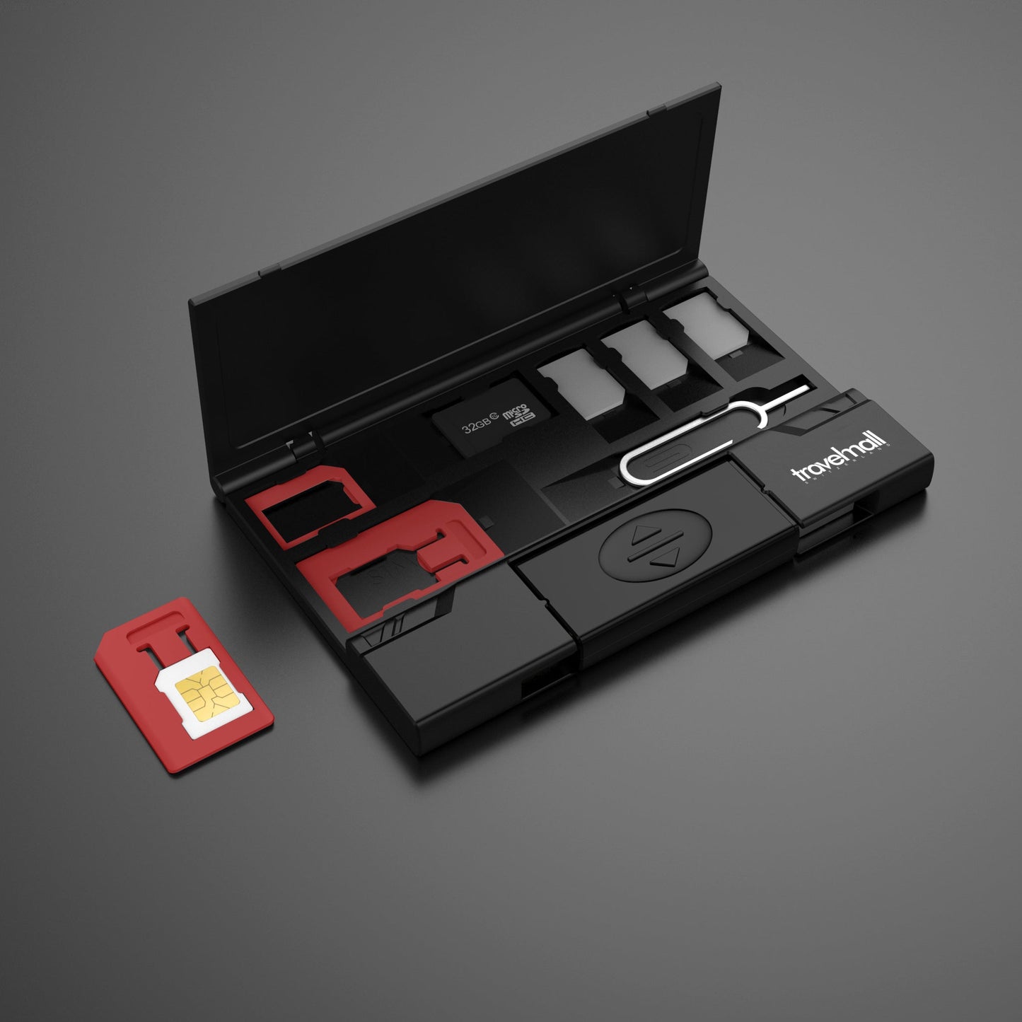 Ultra Slim Multi-Storage SIM Card Organizer With Type C OTG Reader