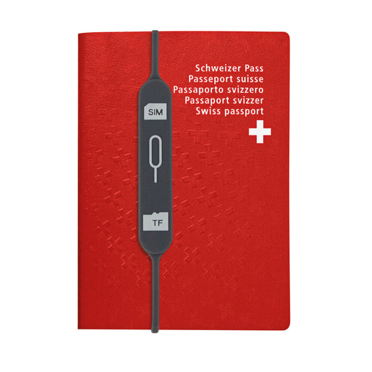 Multi-Tool Silicone Sim Card Storage Strap with Sim Eject Pin