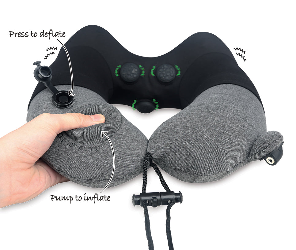 3D Inflatable Massage Neck Pillow