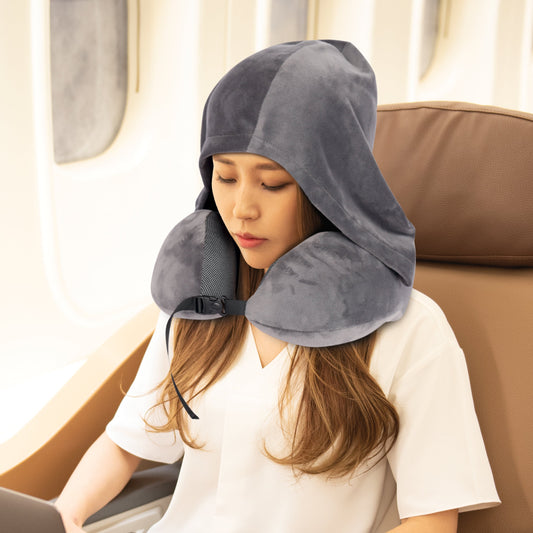 Premium Foldable Memory Foam Pillow with Hood
