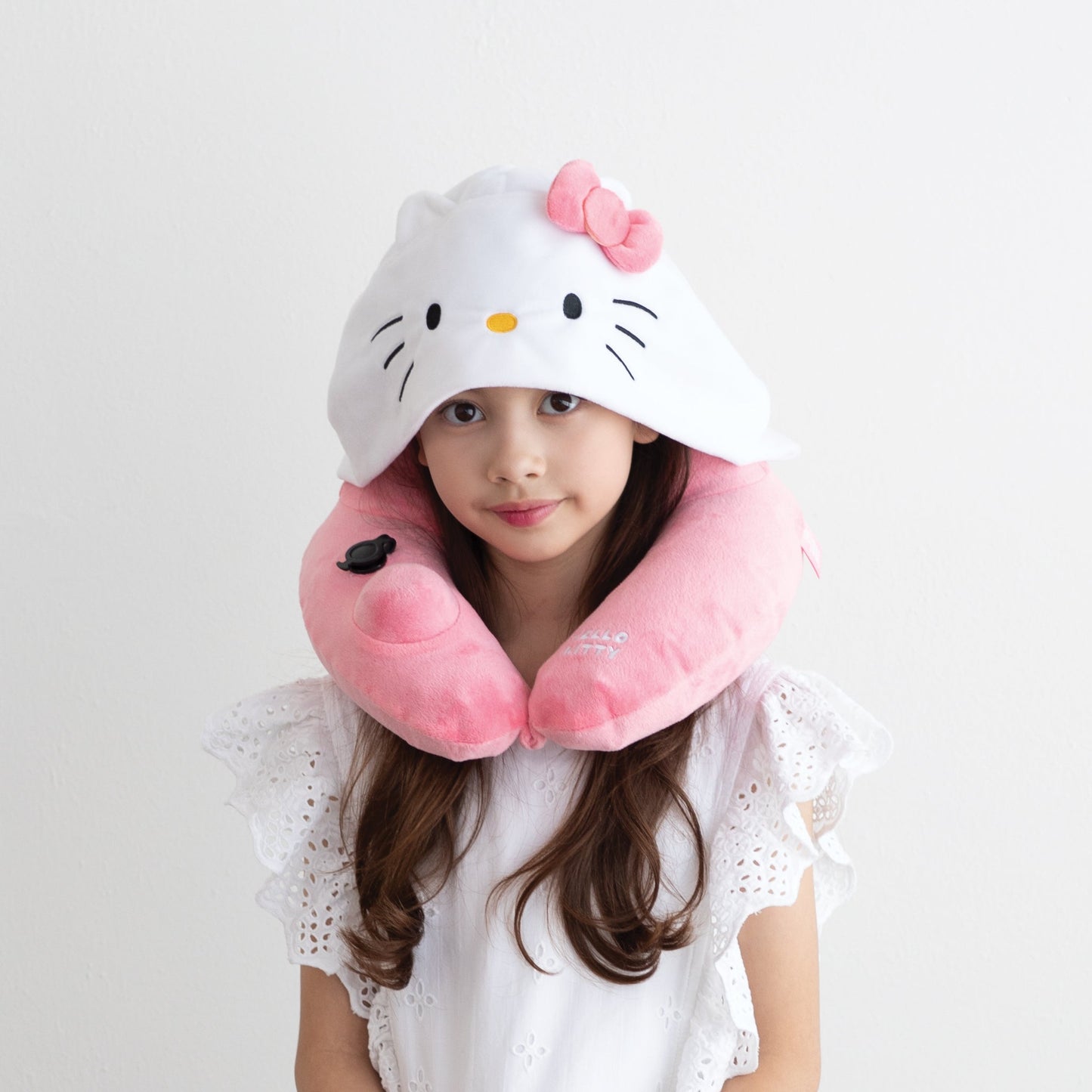 Hello Kitty 3D Inflatable Hooded Pillow with Patented Pump