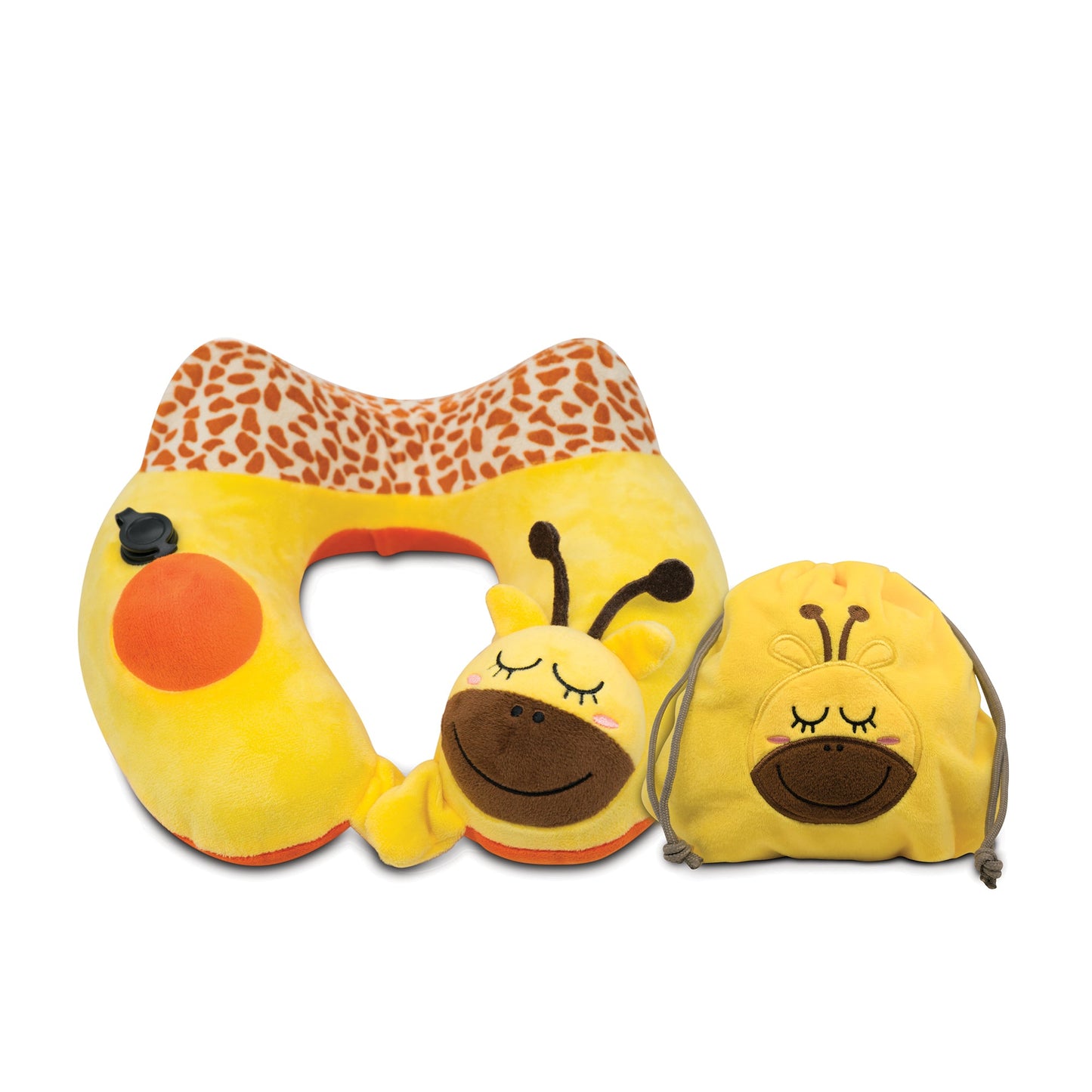 3D Inflatable Neck Pillow with Patented Pump - Giraffe
