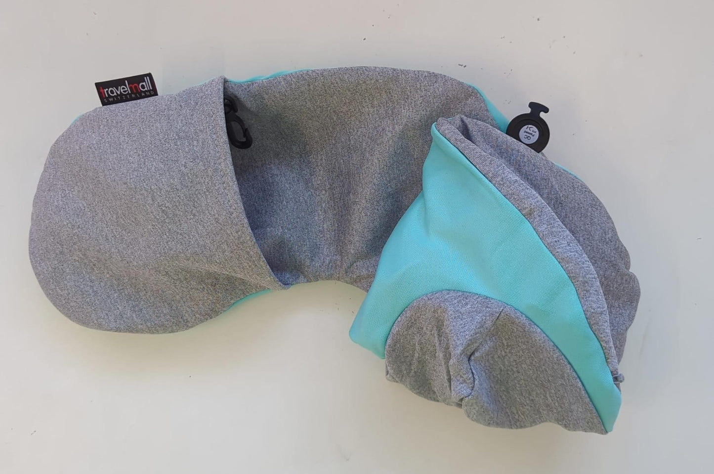 Pocket-Sized 3D Inflatable Neck Pillow - Grey