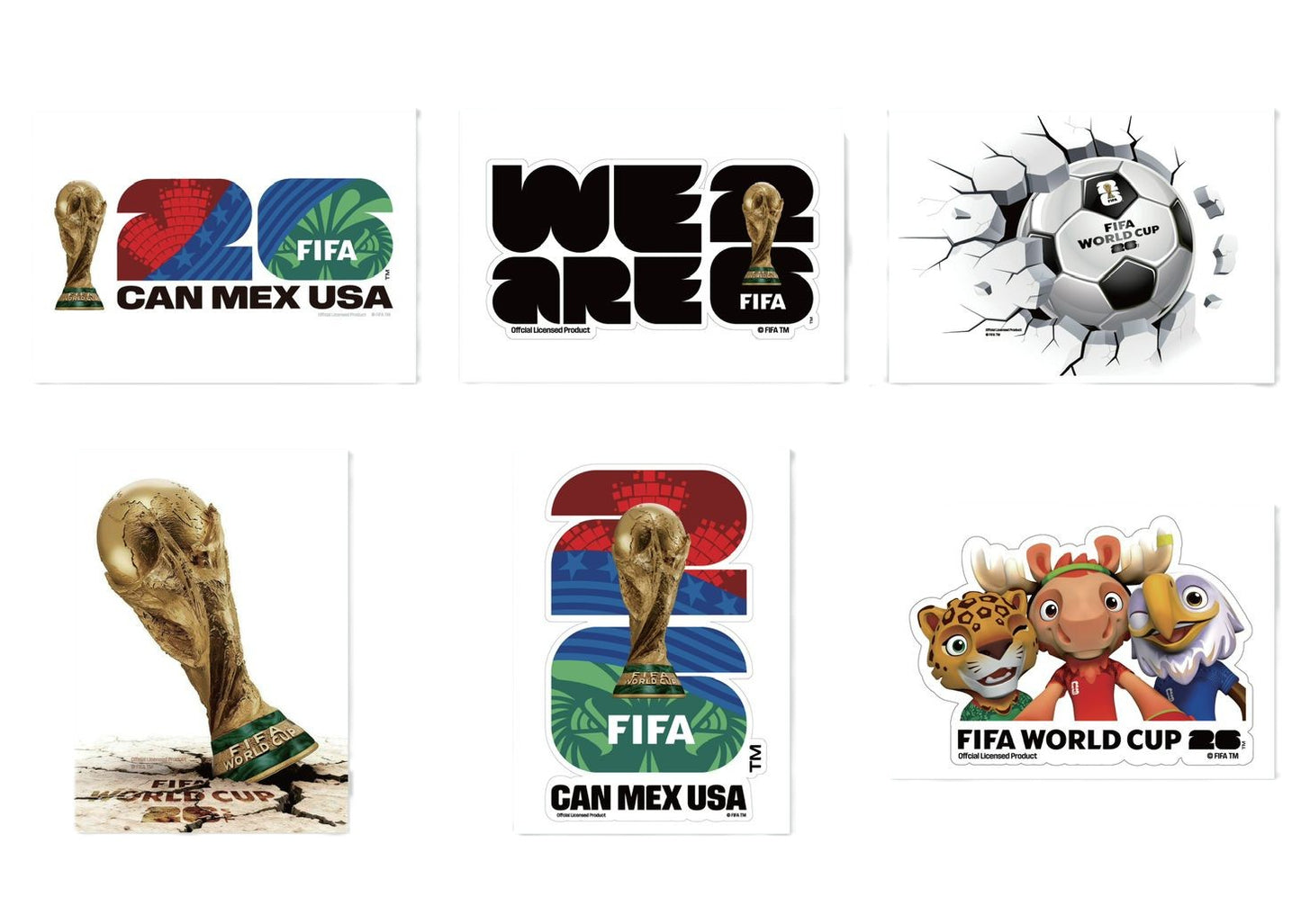 FIFA World Cup 2026 Stickers (6 Pcs) (Officially Licensed)