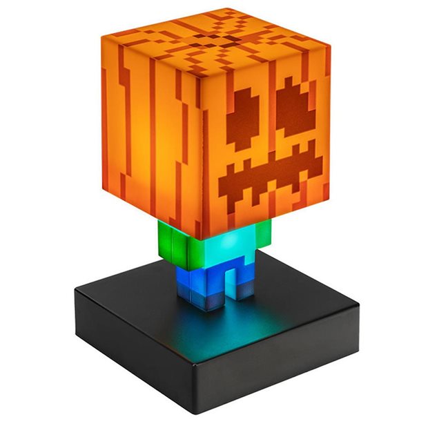 Minecraft Halloween Carved Pumpkin Zombie Icon Light