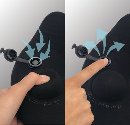 2-in-1 Premium Memory Foam Neck Pillow with 3D Pump