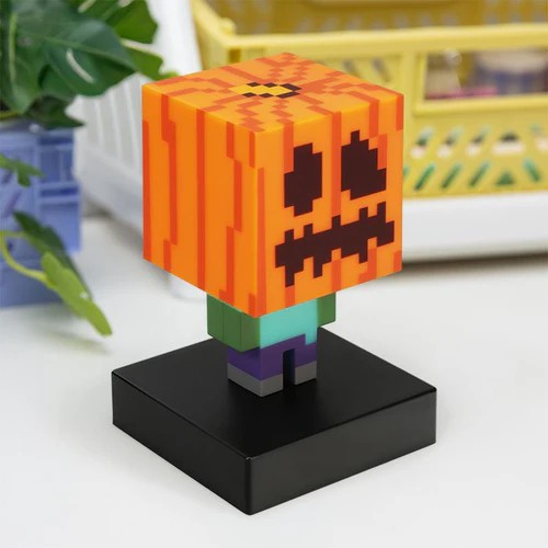Minecraft Halloween Carved Pumpkin Zombie Icon Light