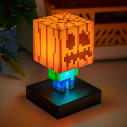 Minecraft Halloween Carved Pumpkin Zombie Icon Light