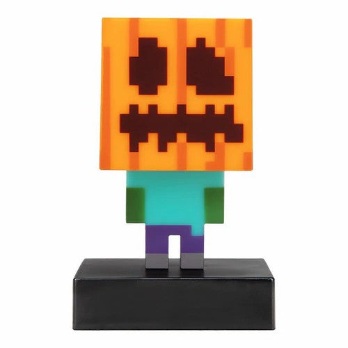 Minecraft Halloween Carved Pumpkin Zombie Icon Light